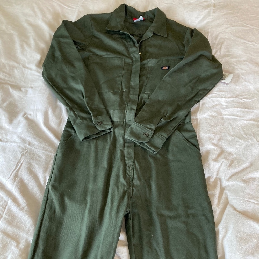 Green Dickies coveralls, NWT, Medium